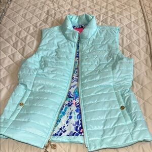 Lilly Pulitzer Light Blue Quilted Vest